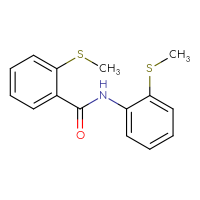 Chemical structure of 2-(methylsulfanyl)-N-[2-(methylsulfanyl)phenyl]benzamide - CSSB00048384649