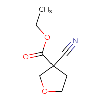 Chemical structure of ethyl 3-cyanooxolane-3-carboxylate - CSSB00017182462