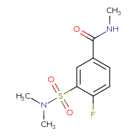 Chemical structure of 3-(dimethylsulfamoyl)-4-fluoro-N-methylbenzamide - CSSB01998725498