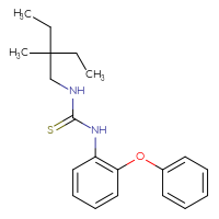 Chemical structure of 3-(2-ethyl-2-methylbutyl)-1-(2-phenoxyphenyl)thiourea - CSSB21432494376