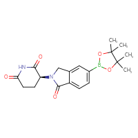 Chemical structure of (3S)-3-[1-oxo-5-(4,4,5,5-tetramethyl-1,3,2-dioxaborolan-2-yl)-2,3-dihydro-1H-isoindol-2-yl]piperidine-2,6-dione - CSSB21511091594
