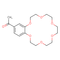 Chemical structure of 1-(2,3,5,6,8,9,11,12,14,15-decahydro-1,4,7,10,13,16-benzohexaoxacyclooctadecin-18-yl)ethan-1-one - CSSB00000061860