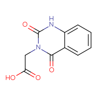 Chemical structure of 2-(2,4-dioxo-1,2,3,4-tetrahydroquinazolin-3-yl)acetic acid - CSSB00000737374