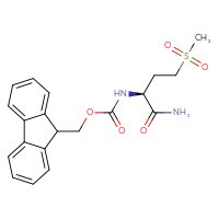 Chemical structure of (9H-fluoren-9-yl)methyl N-[(1S)-1-carbamoyl-3-methanesulfonylpropyl]carbamate - CSSB00993023311