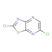 Chemical structure of 2,6-dichloro-[1,3]thiazolo[4,5-b]pyrazine - CSSB02515434130