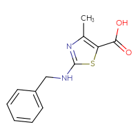 Chemical structure of 2-(benzylamino)-4-methyl-1,3-thiazole-5-carboxylic acid - CSSB00000244911