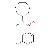 Chemical structure of 3-bromo-N-cycloheptyl-N-methylbenzamide - CSSB00000508682