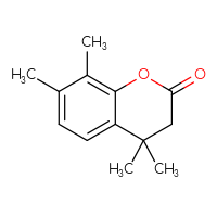 Chemical structure of 4,4,7,8-tetramethyl-3,4-dihydro-2H-1-benzopyran-2-one - CSSB00010005796