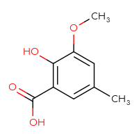 Chemical structure of 2-hydroxy-3-methoxy-5-methylbenzoic acid - CSSB00000753078