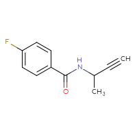 Chemical structure of N-(but-3-yn-2-yl)-4-fluorobenzamide - CSSB00013654610