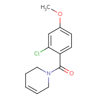 Chemical structure of 1-(2-chloro-4-methoxybenzoyl)-1,2,3,6-tetrahydropyridine - CSSB01997951879