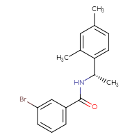 Chemical structure of 3-bromo-N-[(1S)-1-(2,4-dimethylphenyl)ethyl]benzamide - CSSB12352097317