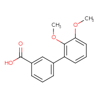 Chemical structure of 2',3'-dimethoxy-[1,1'-biphenyl]-3-carboxylic acid - CSSB00003676567