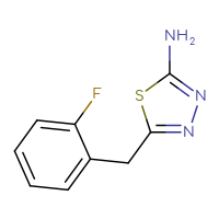 Chemical structure of 5-[(2-fluorophenyl)methyl]-1,3,4-thiadiazol-2-amine - CSSB00000753097