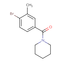 Chemical structure of 1-(4-bromo-3-methylbenzoyl)piperidine - CSSB00006449207