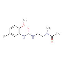 Chemical structure of N-(2-{[(2-methoxy-5-methylphenyl)carbamoyl]amino}ethyl)-N-methylacetamide - CSSB21432443407