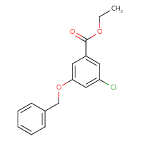 Chemical structure of ethyl 3-(benzyloxy)-5-chlorobenzoate - CSSB06596450133