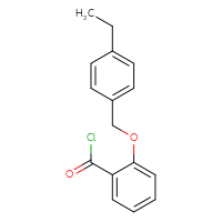 Chemical structure of 2-[(4-ethylphenyl)methoxy]benzoyl chloride - CSSB06744562599