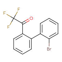 Chemical structure of 1-{2'-bromo-[1,1'-biphenyl]-2-yl}-2,2,2-trifluoroethan-1-one - CSSB21323041218