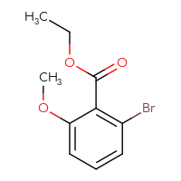 Chemical structure of ethyl 2-bromo-6-methoxybenzoate - CSSB00010189660
