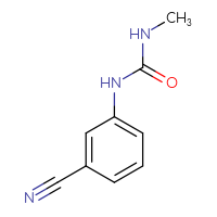 Chemical structure of 1-(3-cyanophenyl)-3-methylurea - CSSB00011257100