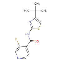 Chemical structure of N-(4-tert-butyl-1,3-thiazol-2-yl)-3-fluoropyridine-4-carboxamide - CSSB00003584466