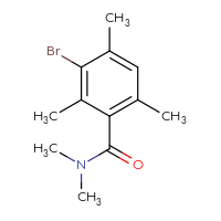 Chemical structure of 3-bromo-N,N,2,4,6-pentamethylbenzamide - CSSB01992557134