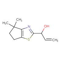 Chemical structure of 1-{4,4-dimethyl-4H,5H,6H-cyclopenta[d][1,3]thiazol-2-yl}prop-2-en-1-ol - CSSB15099784810