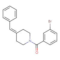 Chemical structure of 1-(3-bromobenzoyl)-4-(phenylmethylidene)piperidine - CSSB01688821290