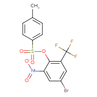 Chemical structure of 4-bromo-2-nitro-6-(trifluoromethyl)phenyl 4-methylbenzene-1-sulfonate - CSSB16925073765