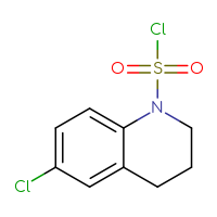 Chemical structure of 6-chloro-1,2,3,4-tetrahydroquinoline-1-sulfonyl chloride - CSSB00010970101