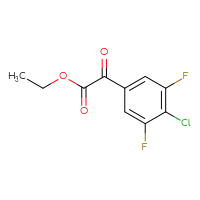 Chemical structure of ethyl 2-(4-chloro-3,5-difluorophenyl)-2-oxoacetate - CSSB00010240708