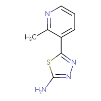 Chemical structure of 5-(2-methylpyridin-3-yl)-1,3,4-thiadiazol-2-amine - CSSB00012692724