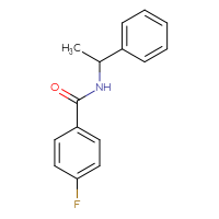 Chemical structure of 4-fluoro-N-(1-phenylethyl)benzamide - CSSB00000584274