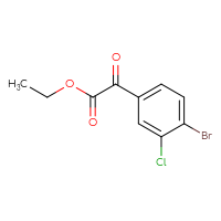 Chemical structure of ethyl 2-(4-bromo-3-chlorophenyl)-2-oxoacetate - CSSB00011085640