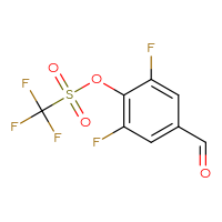 Chemical structure of 2,6-difluoro-4-formylphenyl trifluoromethanesulfonate - CSSB20976899728