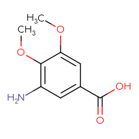 Chemical structure of 3-amino-4,5-dimethoxybenzoic acid - CSSB00000765468