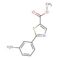 Chemical structure of methyl 2-(3-aminophenyl)-1,3-thiazole-5-carboxylate - CSSB00010369346