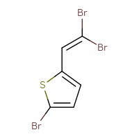 Chemical structure of 2-bromo-5-(2,2-dibromoethenyl)thiophene - CSSB00014779654