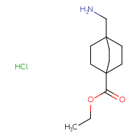 Chemical structure of ethyl 4-(aminomethyl)bicyclo[2.2.2]octane-1-carboxylate hydrochloride - CSSB00020625142