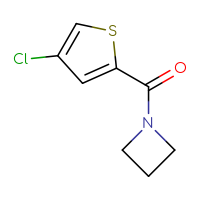 Chemical structure of 1-(4-chlorothiophene-2-carbonyl)azetidine - CSSB00015404832