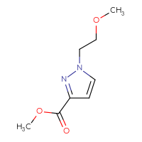 Chemical structure of methyl 1-(2-methoxyethyl)-1H-pyrazole-3-carboxylate - CSSB00000092459