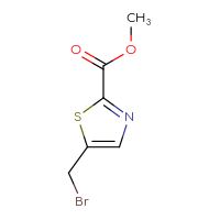 Chemical structure of methyl 5-(bromomethyl)-1,3-thiazole-2-carboxylate - CSSB00010365444