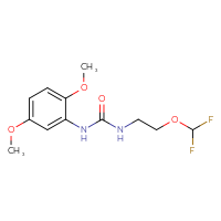 Chemical structure of 3-[2-(difluoromethoxy)ethyl]-1-(2,5-dimethoxyphenyl)urea - CSSB00966631495