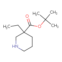 Chemical structure of tert-butyl 3-ethylpiperidine-3-carboxylate - CSSB00011813122