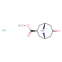 Chemical structure of methyl (1R,3r,5S)-7-oxo-9-azabicyclo[3.3.1]nonane-3-carboxylate hydrochloride - CSSB03496549516