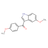 Chemical structure of 5-methoxy-3-(4-methoxybenzoyl)-1H-indole - CSSB00020653667