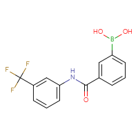 Chemical structure of (3-{[3-(trifluoromethyl)phenyl]carbamoyl}phenyl)boronic acid - CSSB00015191477