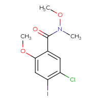 Chemical structure of 5-chloro-4-iodo-N,2-dimethoxy-N-methylbenzamide - CSSB00000315009