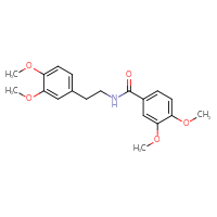Chemical structure of N-[2-(3,4-dimethoxyphenyl)ethyl]-3,4-dimethoxybenzamide - CSSB00027974021